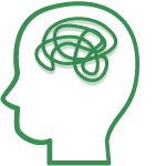 Head with tangled thoughts, representing anxiety treatment at Authentic Connections Counseling Center.