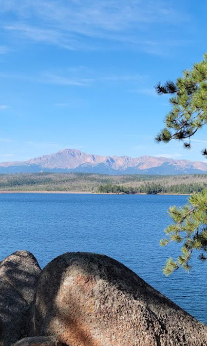 Beautiful mountain and lake views in Colorado.